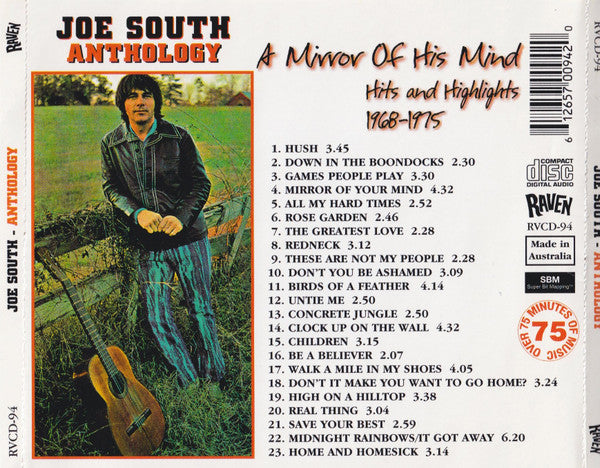 Joe South : Anthology  (A Mirror Of His Mind: Hits And Highlights 1968-1975) (CD, Comp)