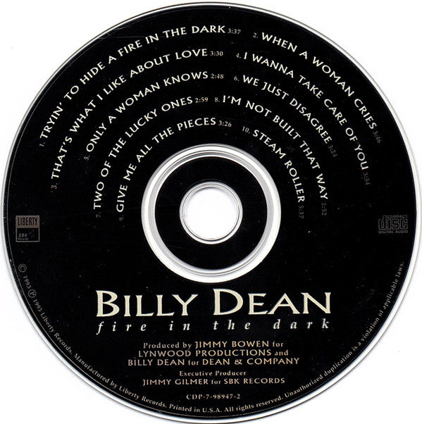 Billy Dean : Fire In The Dark (CD, Album)