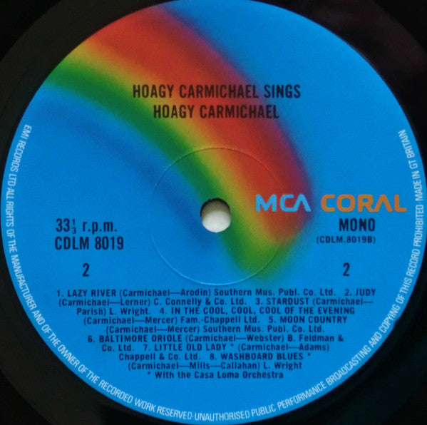 Hoagy Carmichael : Hoagy Carmichael Sings Hoagy Carmichael (LP, Comp, Mono)
