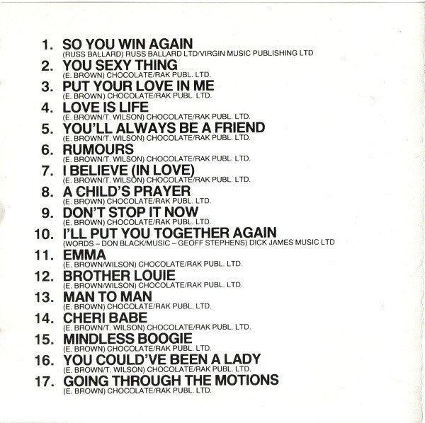 Hot Chocolate : 20 Hottest Hits (CD, Comp)