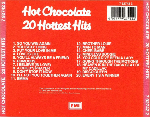 Hot Chocolate : 20 Hottest Hits (CD, Comp)