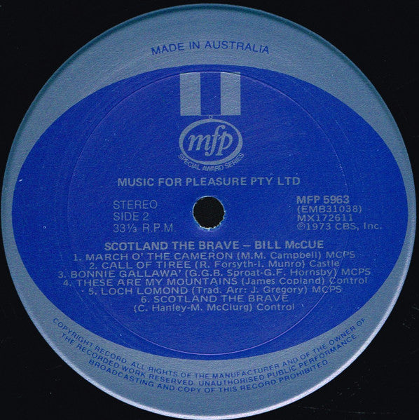 Bill McCue : Scotland The Brave (LP, Album)