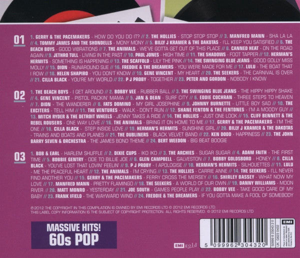 Various : Massive Hits! 60s Pop (3xCD, Comp)