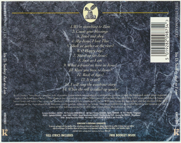The Celebration Choir : Ira D. Sankey: Just As I Am (Sankey's Sacred Songs And Solos) (CD, Album)