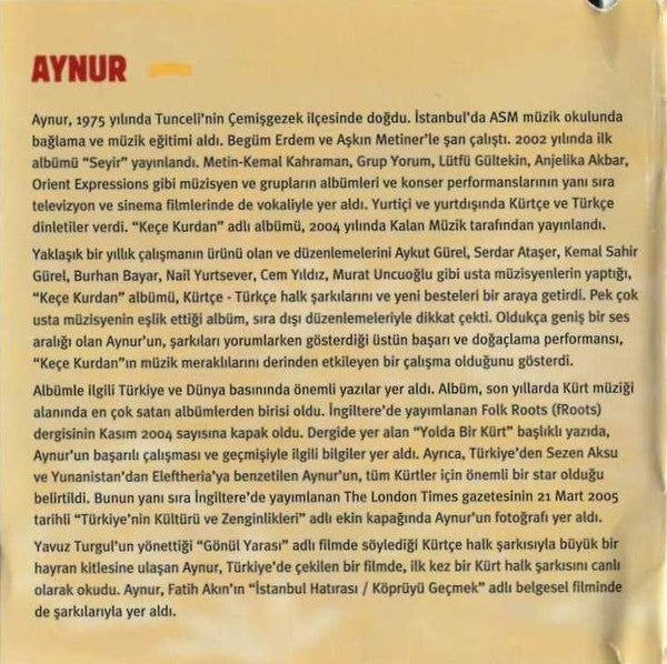 Aynur* : Nûpel (CD, Album, RE)