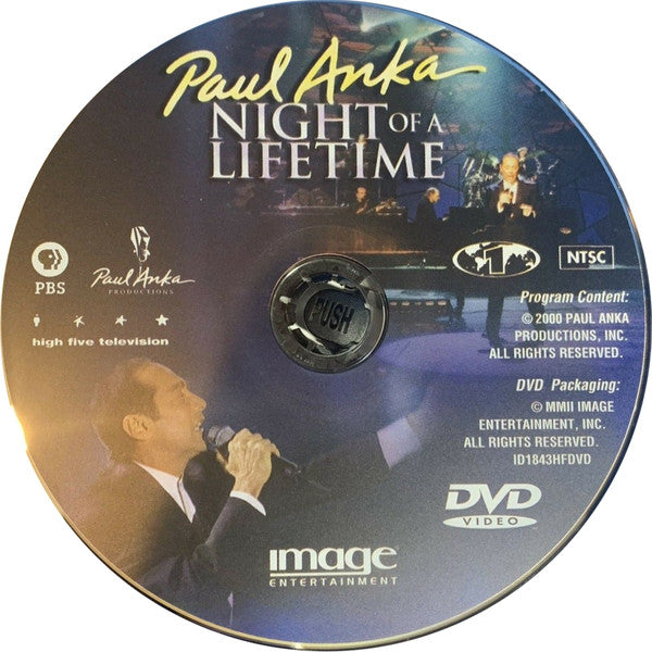 Paul Anka : Night Of A Lifetime (DVD-V, NTSC)