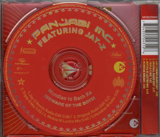 Panjabi MC Featuring Jay-Z : Mundian To Bach Ke (Beware Of The Boys) (CD, Single, Copy Prot.)