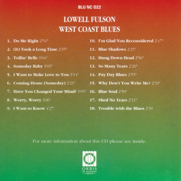 Lowell Fulson : West Coast Blues (CD, Comp)