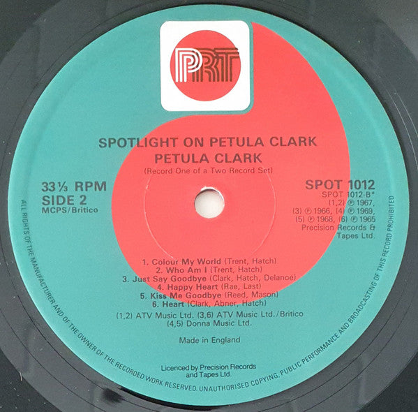 Petula Clark : Spotlight On Petula Clark (2xLP, Comp)