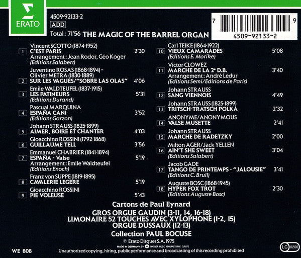 No Artist : The Magic Of The Barrel Organ Masterpieces (CD, Album)