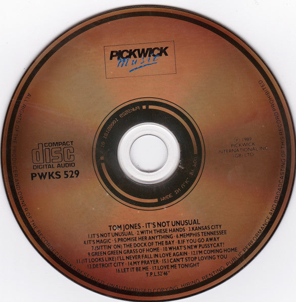 Tom Jones : It's Not Unusual (CD, Comp)