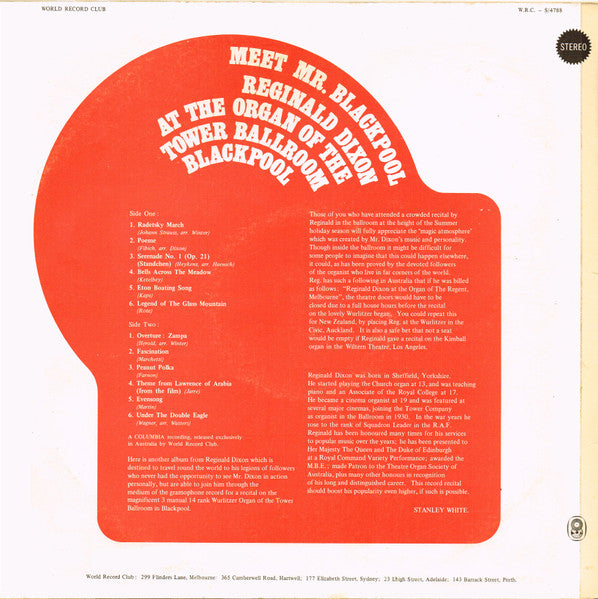Reginald Dixon : Meet Mr. Blackpool (LP, Album, Club)