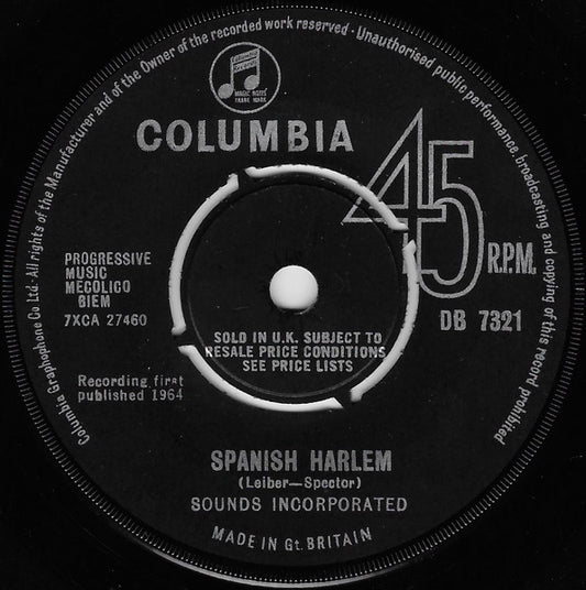 Sounds Incorporated : Spanish Harlem (7")
