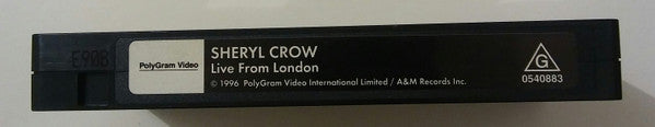Sheryl Crow : Live From London (VHS, PAL)