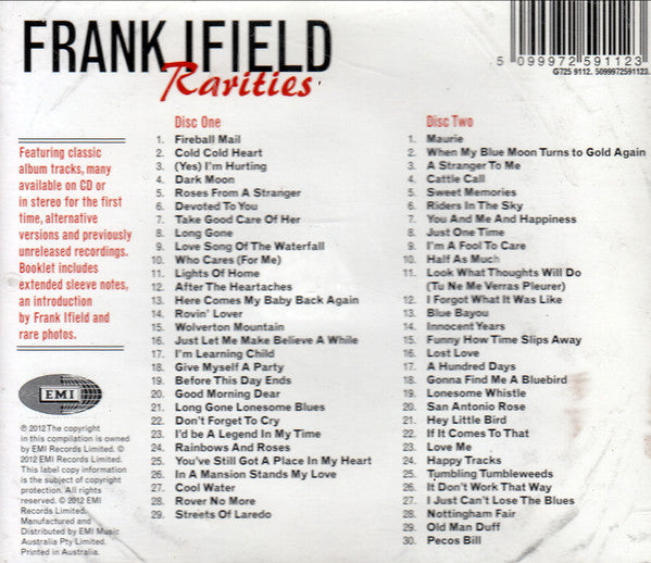 Frank Ifield : Rarities (2xCD, Comp, RM)