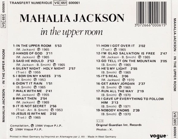 Mahalia Jackson : In The Upper Room (CD, Comp)