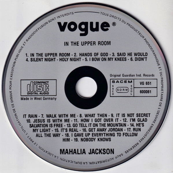 Mahalia Jackson : In The Upper Room (CD, Comp)