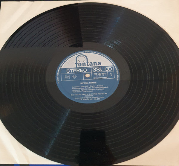 The Central Band Of The Royal Australian Air Force* Under The Direction Of Sq. Leader L. H. Hicks L.R.A.M., A.R.C.M.* : National Anthems - National Hymnen (LP)