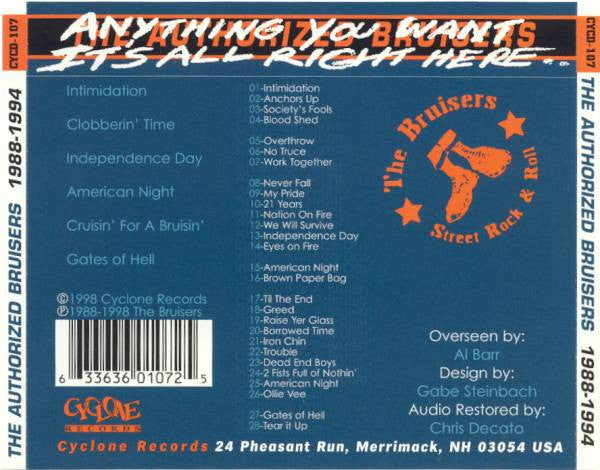 The Bruisers* : The Authorized Bruisers 1988-1994 (CD, Comp)