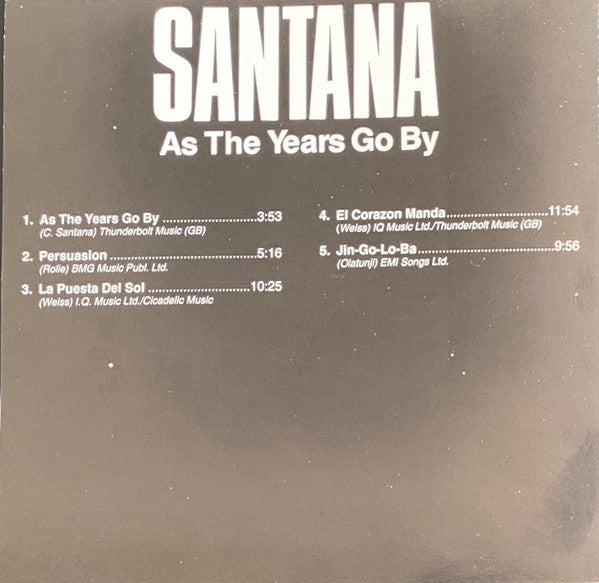 Santana : As The Years Go By (CD, Comp)