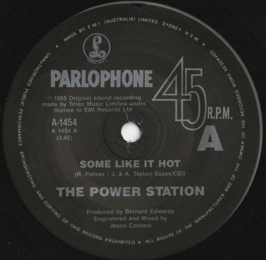 The Power Station : Some Like It Hot (7", Single)