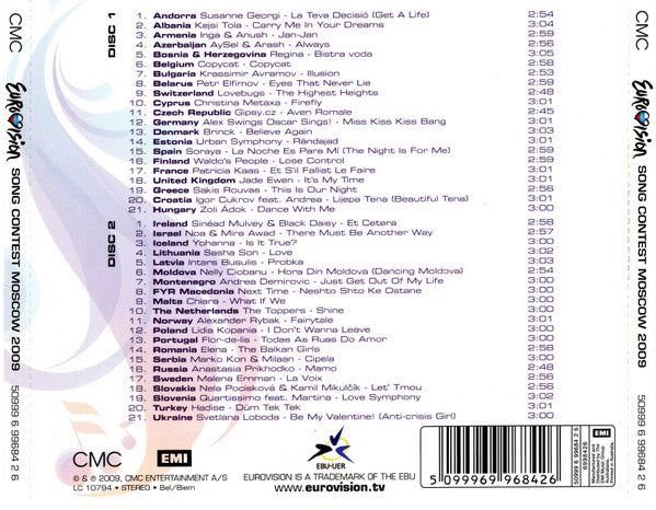 Various : Eurovision Song Contest Moscow 2009 (2xCD, Album, Comp)