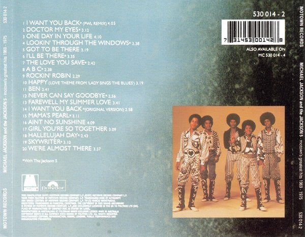 Michael Jackson And The Jackson 5 : Motown's Greatest Hits 1969 - 1975 (CD, Comp)