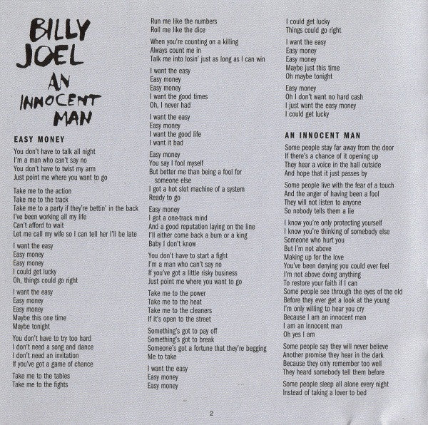 Billy Joel : An Innocent Man (CD, Album, Enh, RE, RM)