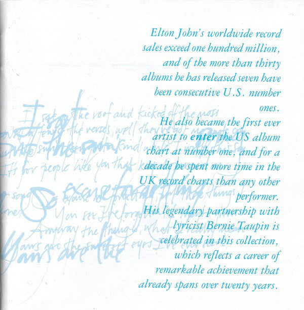 Elton John : The Very Best Of Elton John (2xCD, Comp, RE)