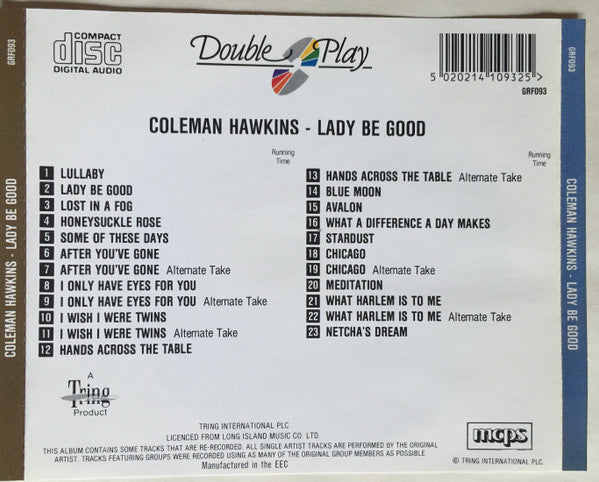 Coleman Hawkins : Lady Be Good (CD, Comp)