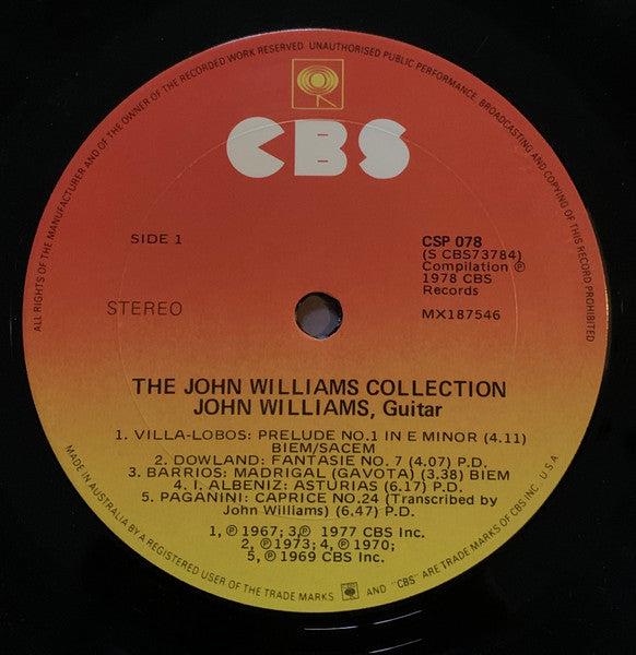 John Williams (7) : The John Williams Collection (LP, Comp)