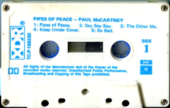 Paul McCartney : Pipes Of Peace (Cass, Album)