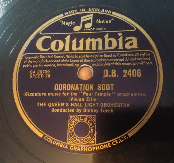 The Queen's Hall Light Orchestra : Coronation Scot / The Horse Guards - Whitehall (Shellac, 10")
