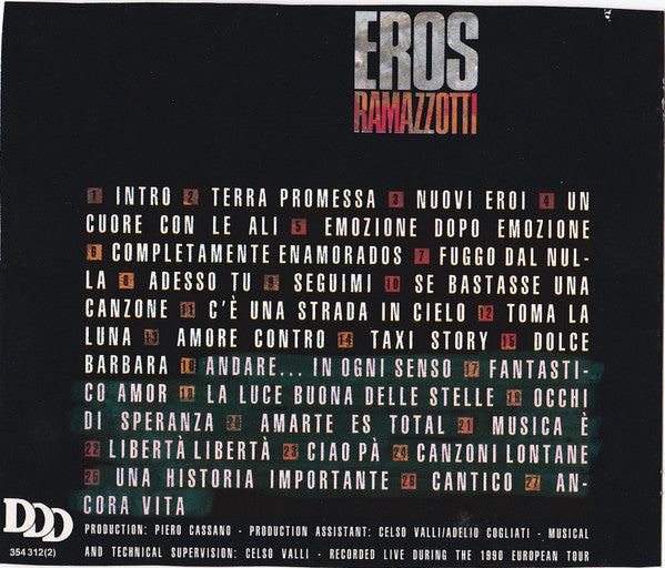 Eros Ramazzotti : Eros In Concert (2xCD, Album + Box, Sli)