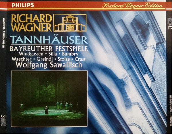Richard Wagner - Bayreuther Festspielhornisten · Wolfgang Windgassen · Anja Silja · Grace Bumbry · Eberhard Wächter · Josef Greindl · Gerhard Stolze · Franz Crass · Wolfgang Sawallisch : Tannhäuser (3xCD, Album, RE + Box, Sli)