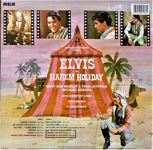 Elvis Presley : Harem Holiday (LP, Album, RE)