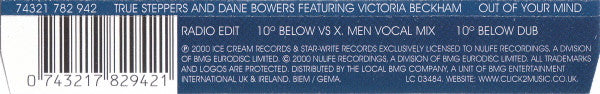 True Steppers And Dane Bowers Featuring Victoria Beckham : Out Of Your Mind (CD, Single)