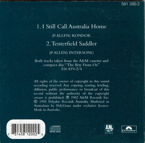 Peter Allen : I Still Call Australia Home (CD, Single, Car)