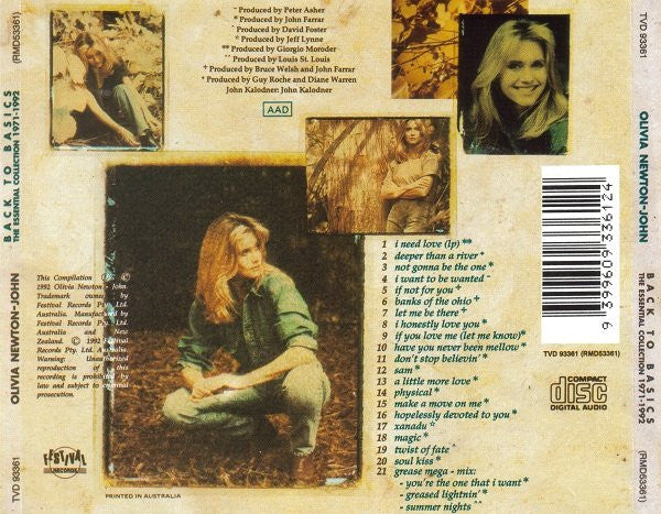 Olivia Newton-John : Back To Basics (The Essential Collection 1971-1992) (CD, Comp)
