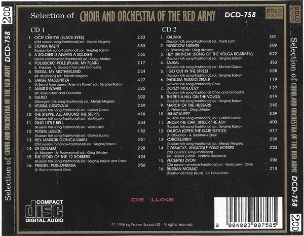 Choir And Orchestra Of The Red Army* Dir. Serghej Nazarko* : Selection Of Choir And Orchestra Of The Red Army  (2xCD, Comp, De )