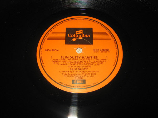 Slim Dusty : Rarities (LP, Comp, Mono, RE)