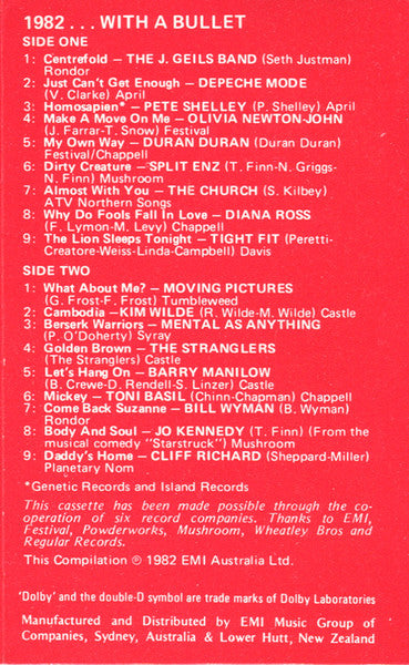 Various : 1982... With A Bullet (Cass, Comp)