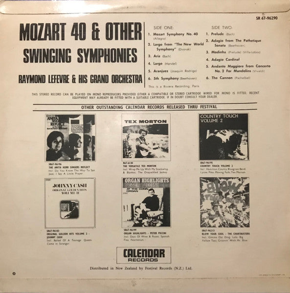 Raymond Lefevre & His Grand Orchestra* : Mozart 40 & Other Swinging Symphonies (LP)