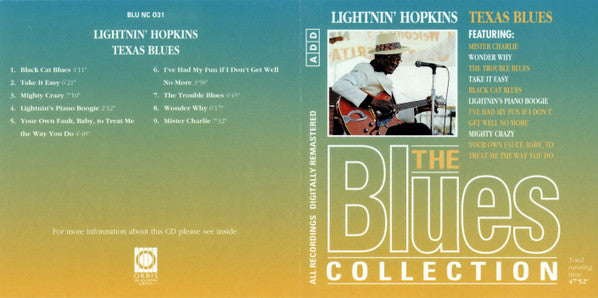 Lightnin' Hopkins : Texas Blues (CD, Album, RE)