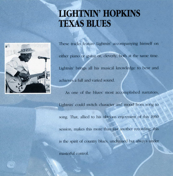 Lightnin' Hopkins : Texas Blues (CD, Album, RE)
