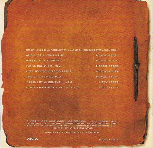 Vince Gill : Souvenirs (CD, Comp, RE)