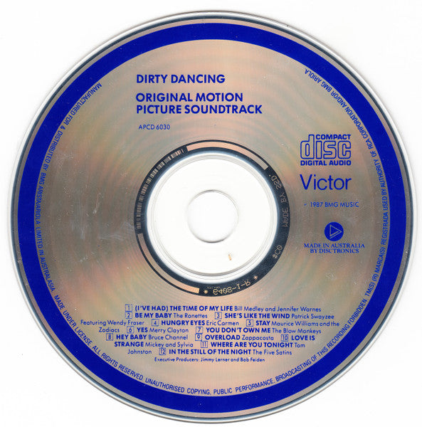 Various : Dirty Dancing (Original Soundtrack) (CD, Album, Comp, RE)