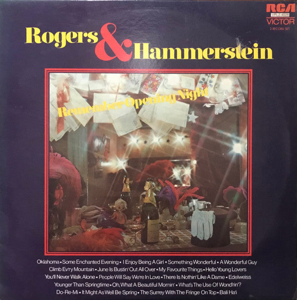 Rodgers & Hammerstein : Rogers And Hammerstein: Remember Opening Night (2xLP, Gat)