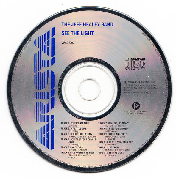 The Jeff Healey Band : See The Light (CD, Album)