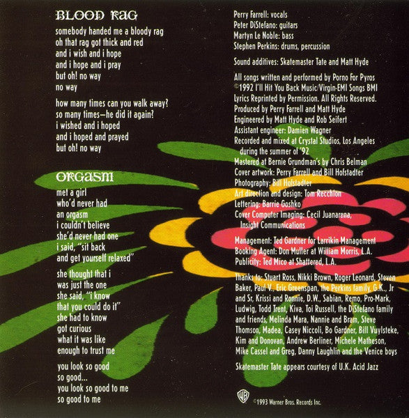 Porno For Pyros : Porno For Pyros (CD, Album)